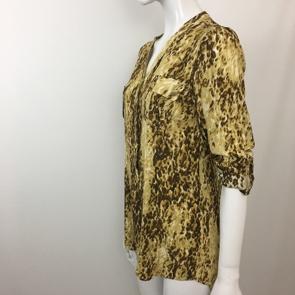 Bandolino Rayon Animal Print Blouse Top Small - Picture 3 of 5